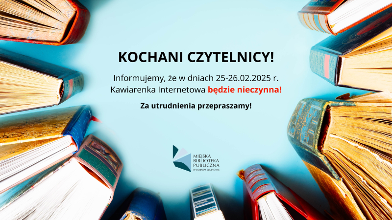 Informacja o godzinach pracy Miejskiej Biblioteki Publicznej