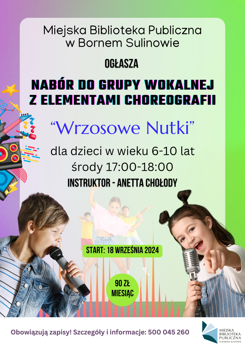 Grupa wokalna z elementami choreografii „Wrzosowe Nutki”