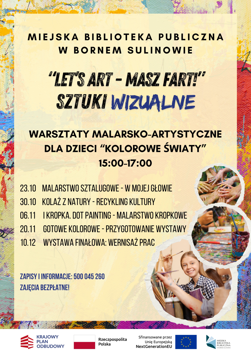 „Let's Art - Masz Fart!” - warsztaty malarsko-artystyczne, fotograficzne i ceramiczne
