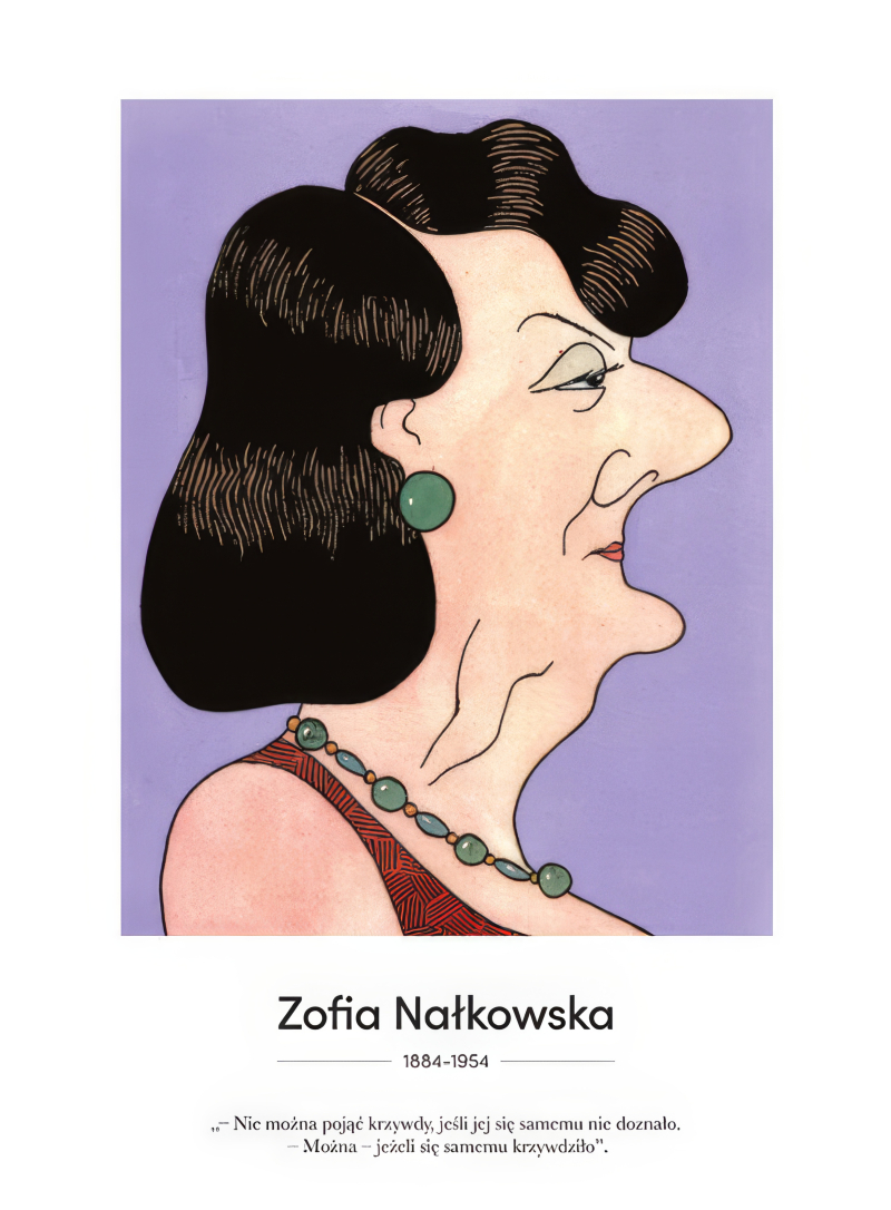 Zofia Nałkowska - karykatura