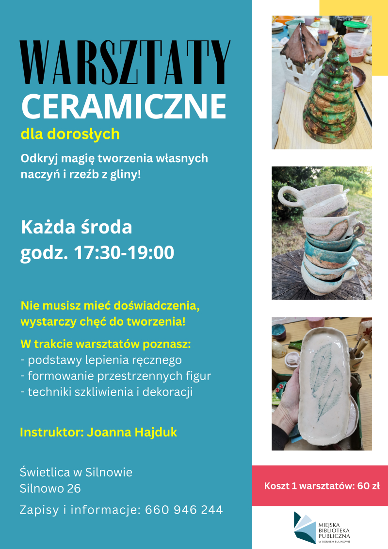 Warsztaty ceramiczne dla dorosłych w Silnowie 2026