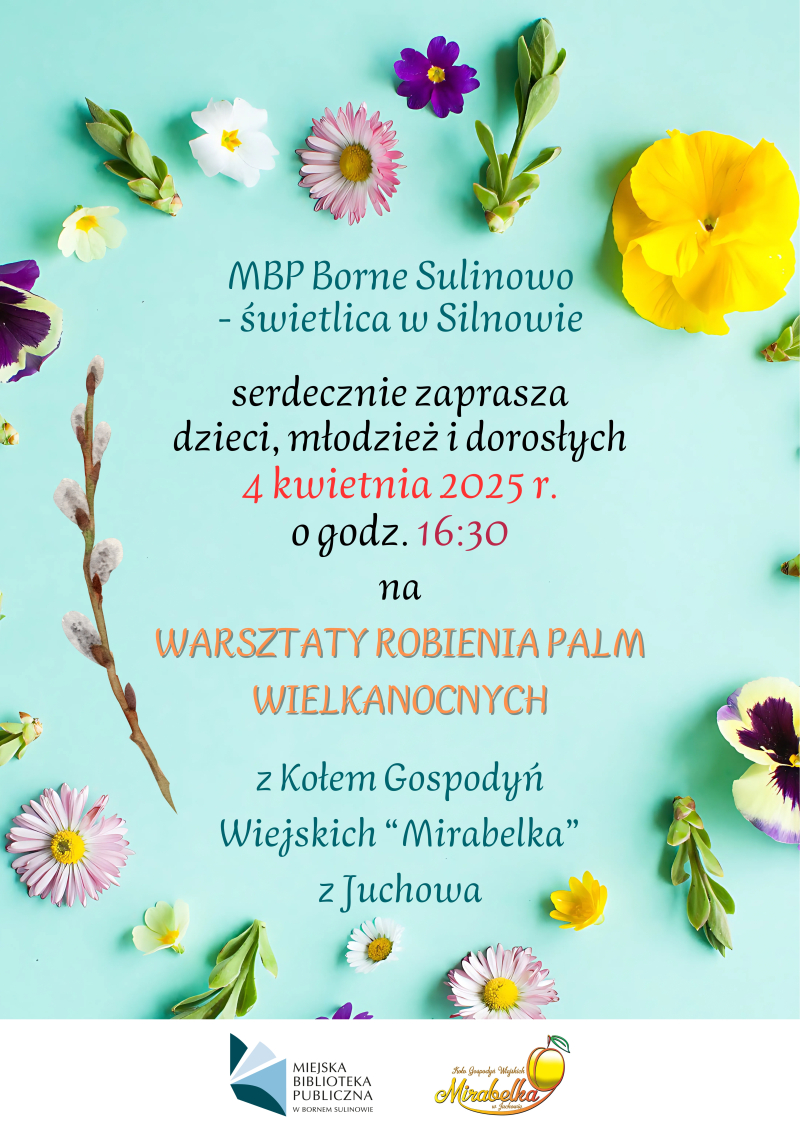 Warsztaty robienia palm wielkanocnych w Silnowie