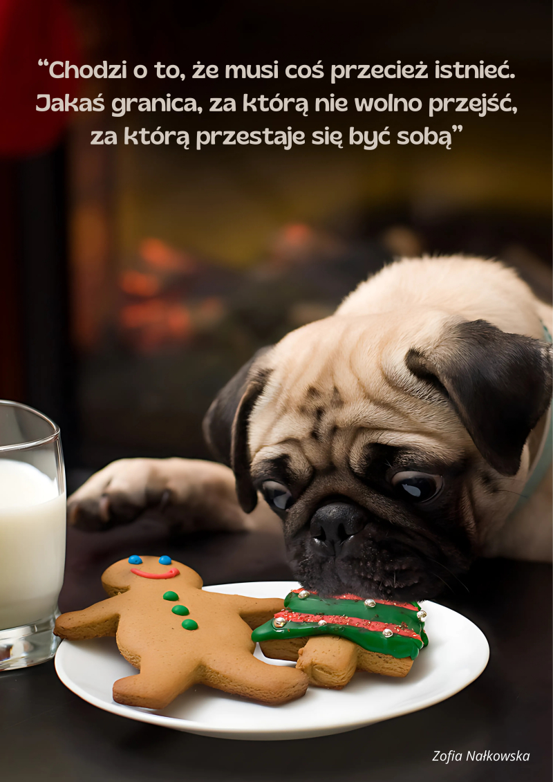 „Chodzi o to, że musi coś przecież istnieć. Jakaś granica, za którą nie wolno przejść, za którą przestaje się być sobą”, Zofia Nałkowska