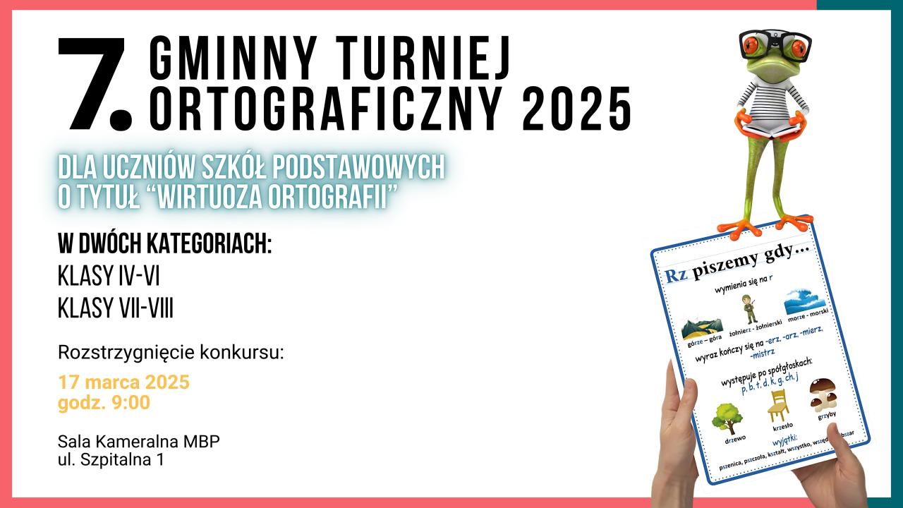 VII Gminny Turniej Ortograficzny o tytuł „WIRTUOZA ORTOGRAFII 2025”