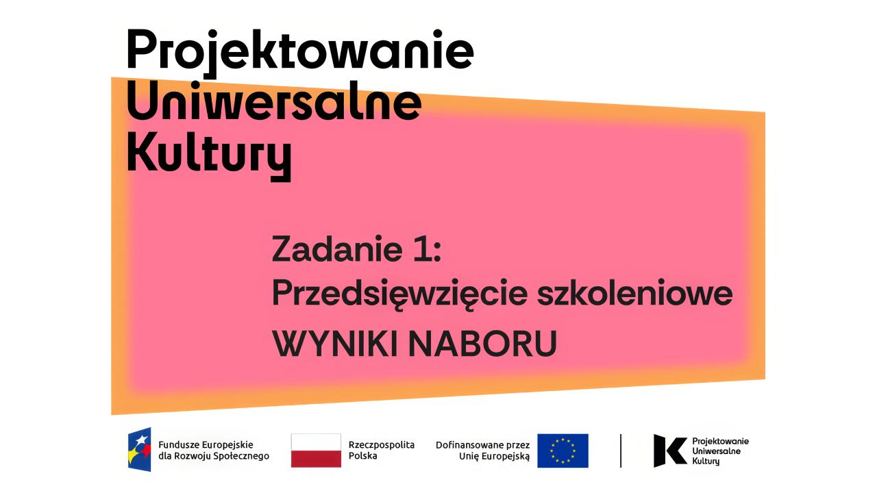 Mamy pierwsze miejsce w projekcie „Projektowanie uniwersalne kultury”!